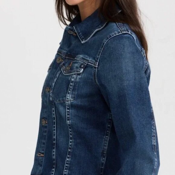 AG Adriano Goldschmied Denim Robyn Jacket Small Alliance Blue Stretch. New with - Picture 3 of 13
